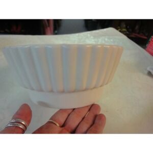 Vintage Haeger ribbed Succulent plant flower bowl Planter #146? ivory USA